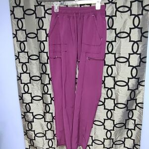 Scrubstar Small Purple Wine Color Cargo Scrubs Pants!